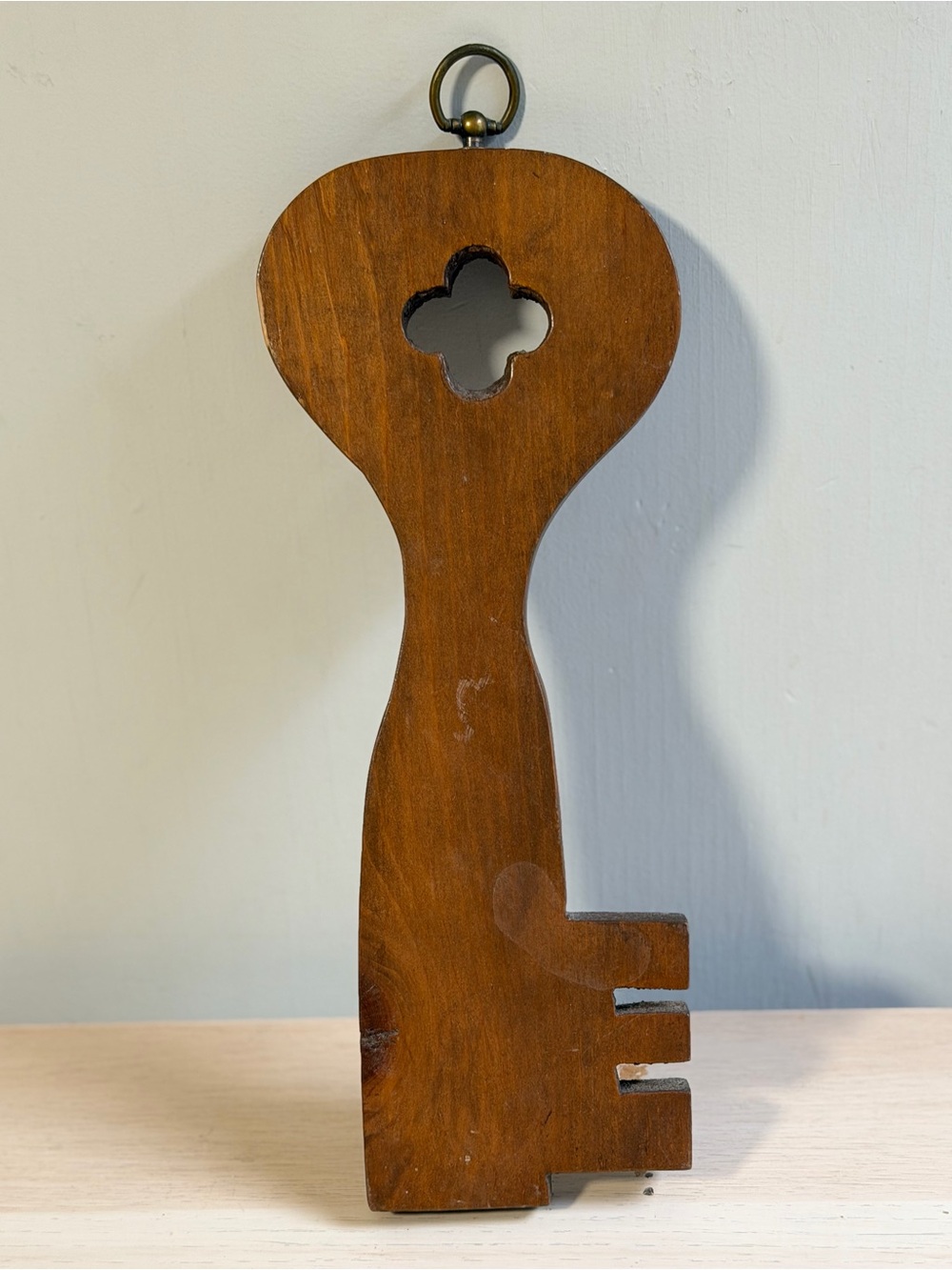 Vintage Wooden Decorative Key Accent Farmhouse Cottagecore